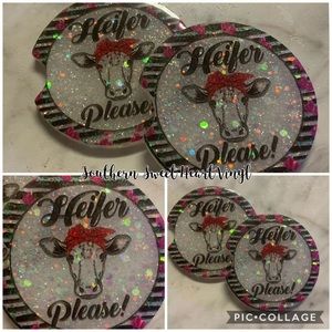 Heifer please car coaster set